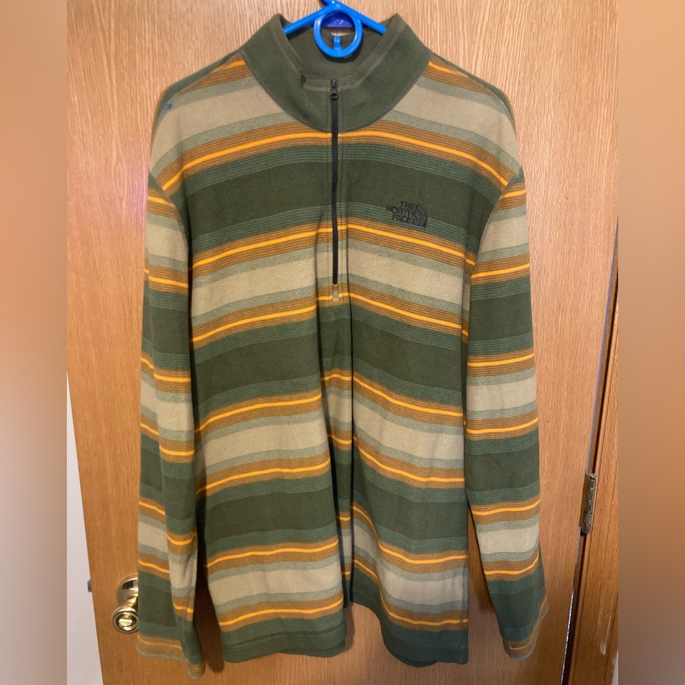 TNF 1/4 Zip Striped Fleece